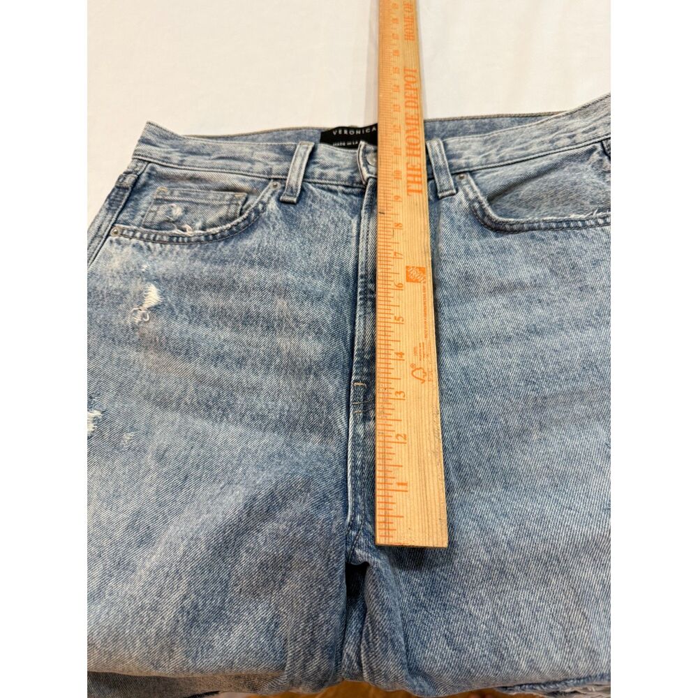 Veronica Beard Dylan High Rise Full Length Straight Jeans Pebble Stone Size 28 - Picture 12 of 14